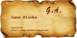 Gass Alinka névjegykártya